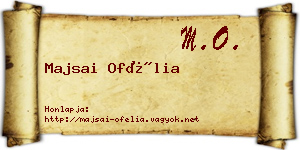 Majsai Ofélia névjegykártya